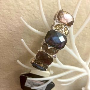 NEW NAPIER RHINESTONED STRETCH BRACELET